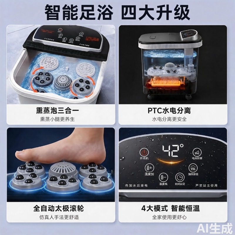 Electric Foot Bath Bucket, Con - огляд і ціна Spa & Wellness Joule